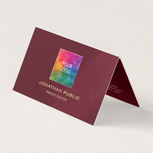 Luxuriöse Burgundy Red Laden Sie Ihr Logo auf den Visitenkarten