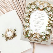 Luxuriöse Calla Lily mit Imitats Gold Wedding Einladung