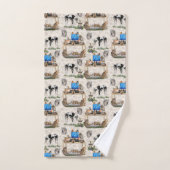Luxuriöse Cat & Dog Wiederholung Design Badhandtuch Set (Handtuch)