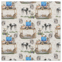 Luxuriöse Cat & Dog-Wiederholungs-Design-Gewebe