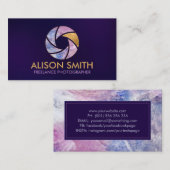 Luxuriöse Charoite Camera Shutter Fotograf Busine Visitenkarte (Vorne/Hinten)