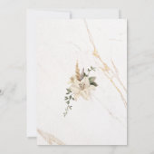 Luxuriöse Chic Calligraphy Pink Floral Wedding Einladung (Rückseite)