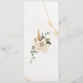 Luxuriöse Chic Calligraphy Pink Floral Wedding Menükarte (Rückseite)