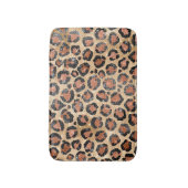 Luxuriöse Chic Gold Black Brown Leopard Animal Pri Badematte (Vorderseite Vertikal)