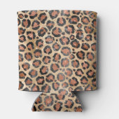 Luxuriöse Chic Gold Black Brown Leopard Animal Pri Dosenkühler (Rückseite)