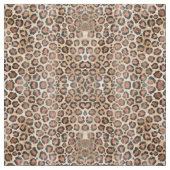 Luxuriöse Chic Gold Black Brown Leopard Animal Pri Stoff (Muster)