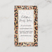 Luxuriöse Chic Gold Black Brown Leopard Animal Pri Treuekarte (Rückseite)