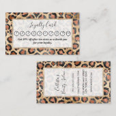 Luxuriöse Chic Gold Black Brown Leopard Animal Pri Treuekarte (Vorne/Hinten)