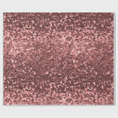 Luxuriöse Chic Rose Gold Glitzer Geschenkpapier (Flach)