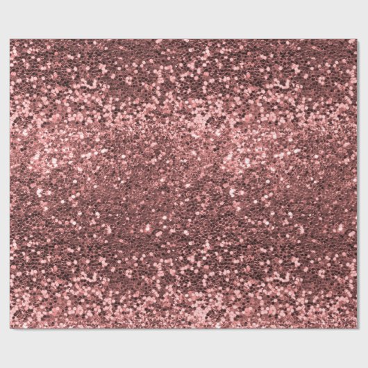 Luxuriöse Chic Rose Gold Glitzer Geschenkpapier (Flach)