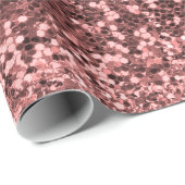 Luxuriöse Chic Rose Gold Glitzer Geschenkpapier (Rolleneckpunkt)