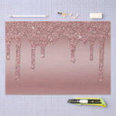 Luxuriöse Chic Rose Gold Sparkle Glitzer Tropfen Seidenpapier (Handwerk)