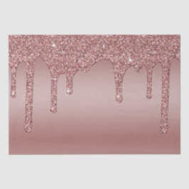 Luxuriöse Chic Rose Gold Sparkle Glitzer Tropfen Seidenpapier