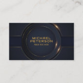 Luxuriöse Circle Gold Line | Moderne Futuristik Visitenkarte (Vorderseite)