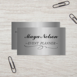 Luxuriöse Cool Silver Funkelnd Business Card Visitenkarte