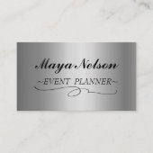 Luxuriöse Cool Silver Funkelnd Business Card Visitenkarte (Vorderseite)