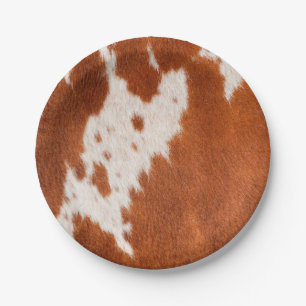 Luxuriöse Cowhide Animal Skin Drucktuch Kissen Pappteller