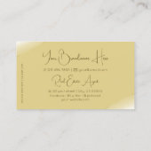 Luxuriöse Creme mit goldenem Dekor Diamanten und F Visitenkarte (Rückseite)