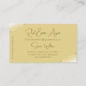 Luxuriöse Creme mit goldenem Dekor Sparkle Diamond Visitenkarte (Rückseite)