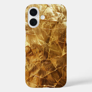 Luxuriöse Crumpled Gold Foil iPhone Case