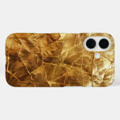 Luxuriöse Crumpled Gold Foil iPhone Case (Rückseite (Horizontal))