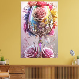 Luxuriöse Crystal Watercolor Leinwanddruck