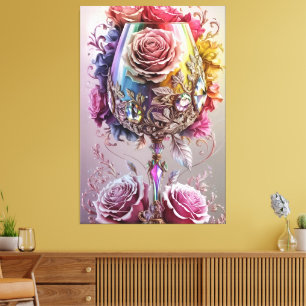 Luxuriöse Crystal Watercolor Leinwanddruck