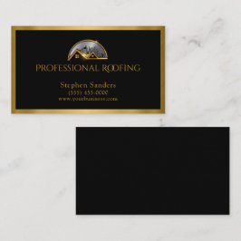 Luxuriöse Dachdeckung Gold Black Construction Visitenkarte