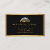 Luxuriöse Dachdeckung Gold Black Construction Visitenkarte (Vorderseite)