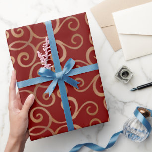 Luxuriöse Damask Pattern Geschenkpapier