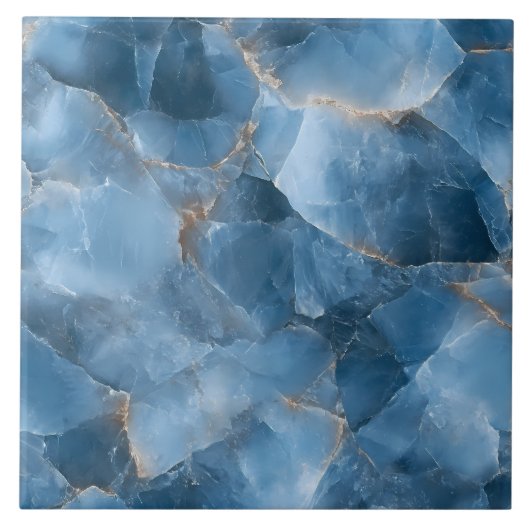 Luxuriöse Dark Blue Gemstone Moderne Ästhetik Fliese (Vorderseite)