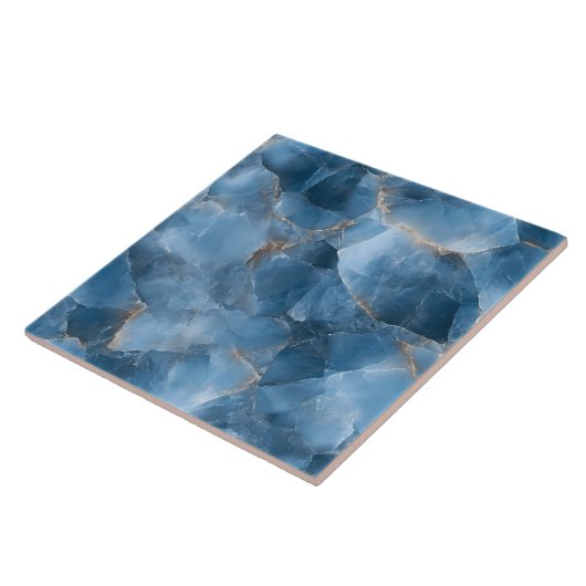 Luxuriöse Dark Blue Gemstone Moderne Ästhetik Fliese (Seite)