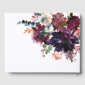 Luxuriöse Deep Floral Bouquet Wedding Gästebuch (Rückseite)