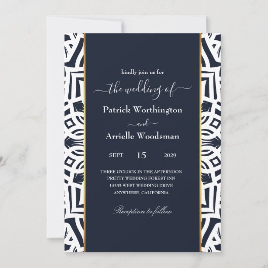 luxuriöse Dekoration Hochzeitseinladungen Einladung (Vorderseite)