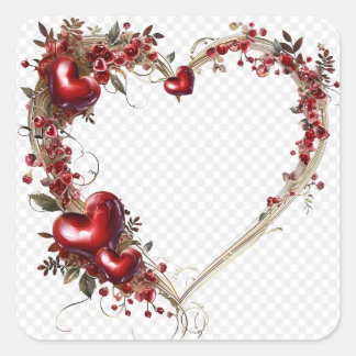 Luxuriöse Designer-Aufkleber Quadratischer Aufkleber