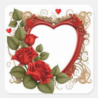 Luxuriöse Designer-Aufkleber Quadratischer Aufkleber