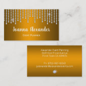 Luxuriöse Diamanten und Perlen Gold Visitenkarte (Vorne/Hinten)