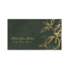 Luxuriöse, dunkelgrüne Imitate mit goldenem Blattw