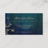 Luxuriöse dunkelmarinierte Imitate Goldfolienfolie Visitenkarte (Rückseite)