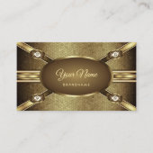 Luxuriöse dunkle Gold Effekte Elegant Shimmery Dia Visitenkarte (Vorderseite)