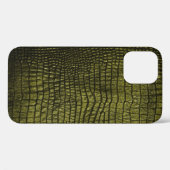 Luxuriöse dunkle Krokodillederstruktur. Case-Mate iPhone Hülle (Rückseite (Horizontal))