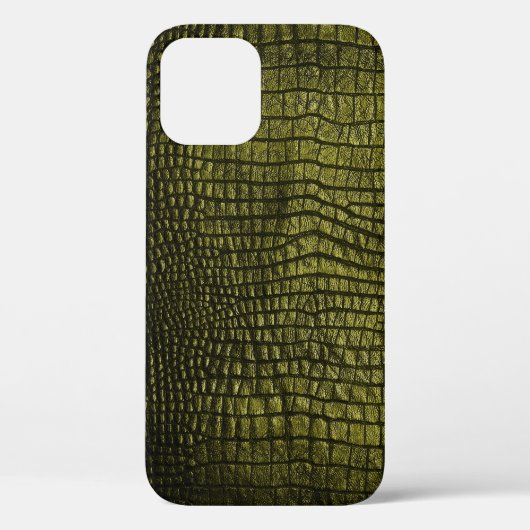 Luxuriöse dunkle Krokodillederstruktur. Case-Mate iPhone Hülle (Rückseite)
