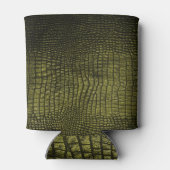 Luxuriöse dunkle Krokodillederstruktur. Dosenkühler (Rückseite)