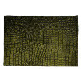 Luxuriöse dunkle Krokodillederstruktur. Kissenbezug (Rückseite)