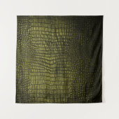 Luxuriöse dunkle Krokodillederstruktur. Wandteppich (Vorderseite (Horizontal))