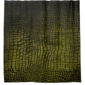 Luxuriöse dunkle Krokodilstruktur Duschvorhang (Vorderseite)