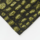 Luxuriöse dunkle Krokodilstruktur Fleecedecke (Ecke)