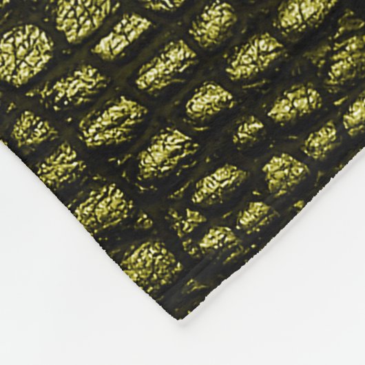 Luxuriöse dunkle Krokodilstruktur Fleecedecke (Ecke)