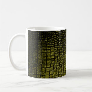 Luxuriöse dunkle Krokodilstruktur Kaffeetasse