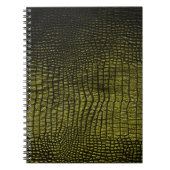 Luxuriöse dunkle Krokodilstruktur Notizblock (Vorderseite)